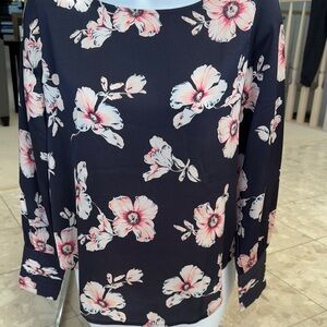 Floral Blouse with Pink and White Flowers